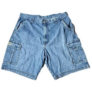 Vintage Wrangler Jorts Originals Cargo Denim Jean Shorts. Men's Size 38 / 9"